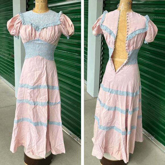 Museum-Worthy 1940s NY Dress Institute Gown, Union-Made, Rare Surviving Piece - Picture 1 of 13